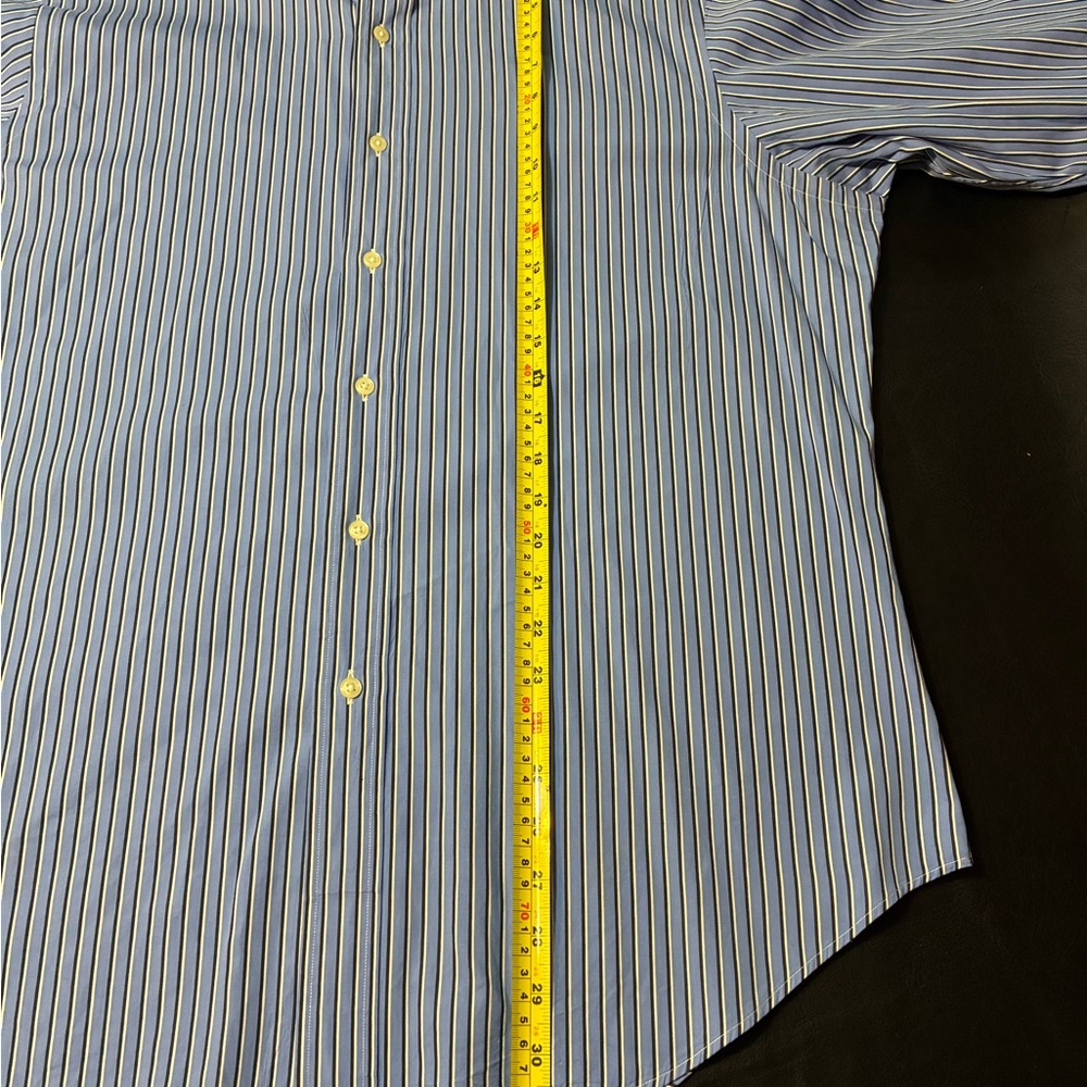 Polo by Ralph Lauren Men's Estate Classic Blue Pinstripe Dress Shirt - Picture 7 of 14